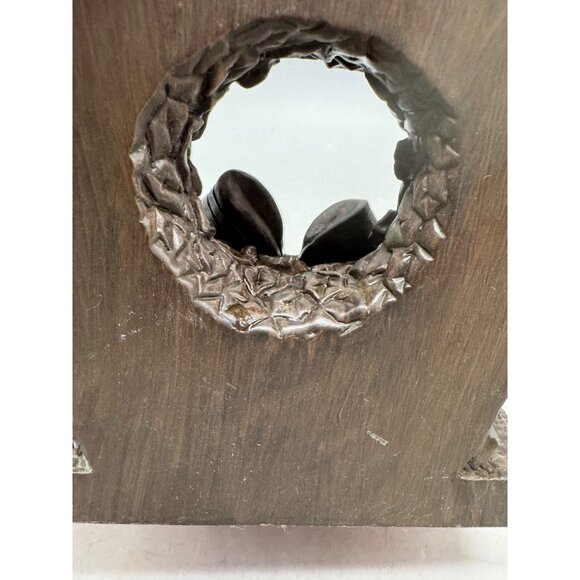 Hold everything Bronze Look Cast Iron Wreath Stocking Holder Christmas 5x5" READ - Picture 7 of 10